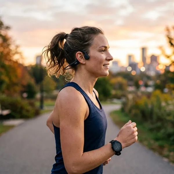 Cómo se oyen los auriculares de conducción ósea al correr