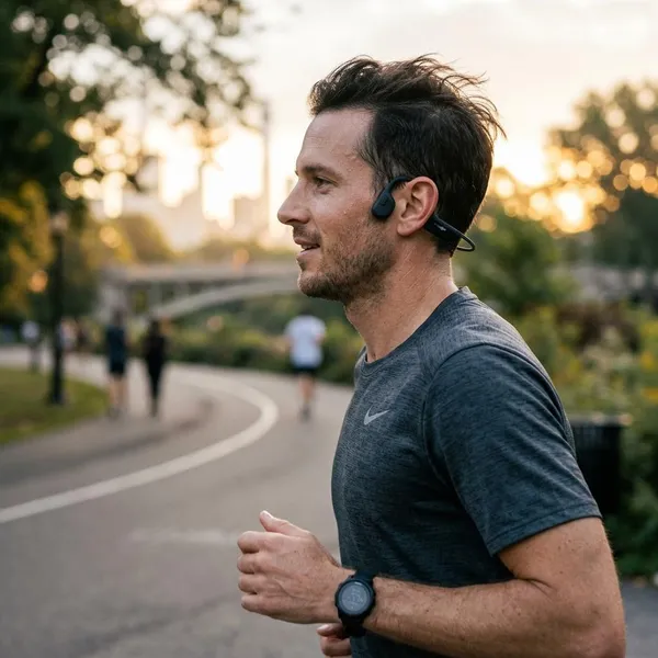 Comodidad de la conducción ósea al correr