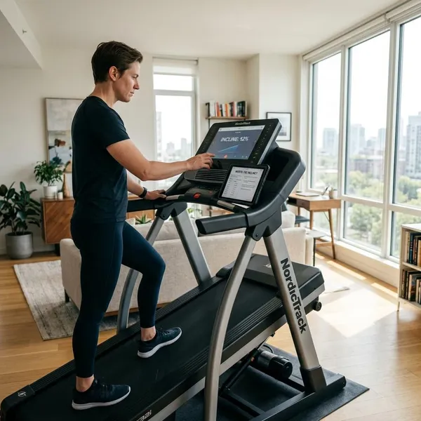 cinta de correr con inclinación automática