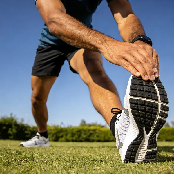 como estirar los gemelos antes de correr